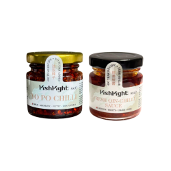 Classic Gourmet Taster Set - Duo of Fresh Qin-Chilli Sauce and Yo Po Chilli - 2 x 50g