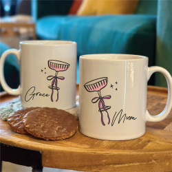 Personalised Mum And Me Prosecco Glass Matching Mugs