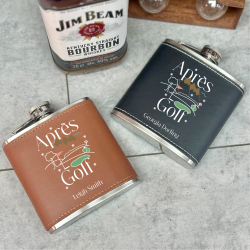 Personalised Apres Golf Hip Flask