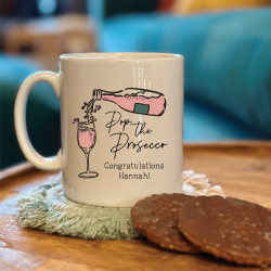 Personalised Pop The Prosecco Mug