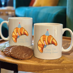 Personalised Croissant Birthday Mug