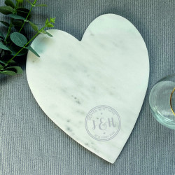 Served With Love Marble Heart Platter