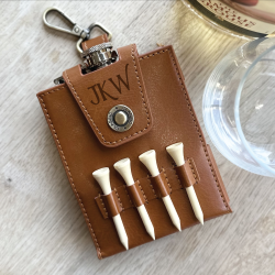 Personalised Golf Hip Flask Gift Set