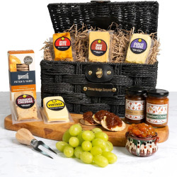 Classic Cheese Hamper - 5 Cheese Wedges + 2 Chutneys & Crackers - Ideal Cheese Gift Set