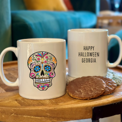Personalised Halloween Day Of The Dead Mug