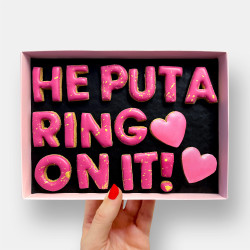 He Put A Ring On It! Engagement Congratulations Cookies - Letterbox Friendly Gift