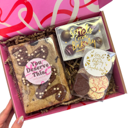 Bit of Everything Chocolate Treat Box - Bonbons, Cookie slab & Chocolate drops