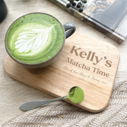 Personalised Matcha Time Coaster Board