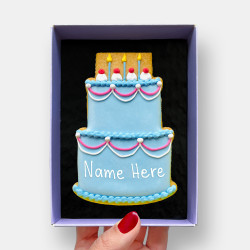 Personalised Birthday Cake Letterbox Cookie