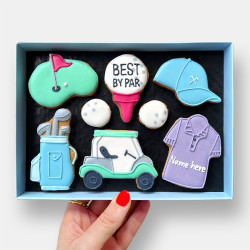 Personalised Golf Letterbox Iced Cookies