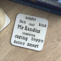 All About My Teacher Coaster