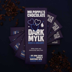 Dark Mylk - Plant-Based, Dairy Free Vegan Dark Milk Chocolate Bars (5 x 35g)