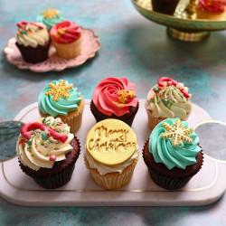 Gluten Free Festive Cupcake Selection - Box of 6 or 12
