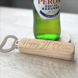 Personalised Wooden 21st Birthday Bottle Opener