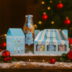Festive Trio Gift Set – House Box, Mini Sweet Shop & Fruity Stars Jar