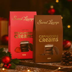 Strawberry & Cappuccino Creams Duo &ndash; Vegan Chocolate Gift Bundle