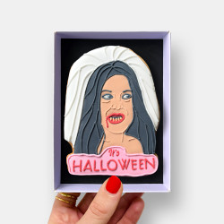 Hallow-Mean Zombie Bride Halloween Cookie - Letterbox Friendly Gift