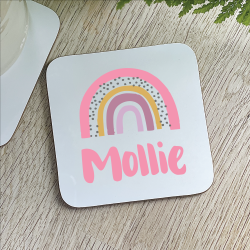 Personalised Rainbow Coaster