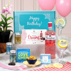 Pink Gin Happy Birthday Gift Hamper | 70cl Gin and Chocolates