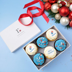 Christmas Logo Branded Cupcake Box