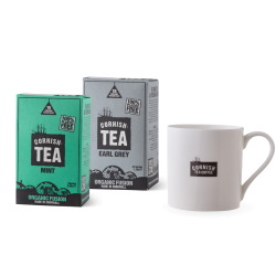 Cornish Tea Fusions: Classics Duo - Organic Earl Grey, Mint Tea & Cup Gift Set