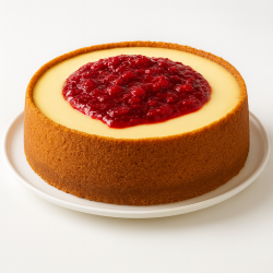 New York Cheesecake with Raspberry Compote &mdash; Christmas Special