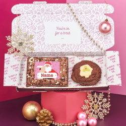 Gluten-Free Personalised Christmas Santa Brownie Slab