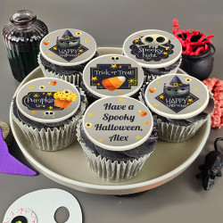 6 Mixed Halloween Cupcakes