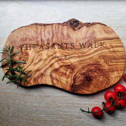 Large Luxury Oval Olive Wood Serving Board Unique New Address Gift