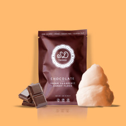 Chocolate Flavour Sugar Free Candy Floss - 3 x 12g Pouches