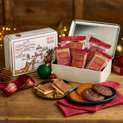 Snowman Christmas Treat Tin Featuring Eleanor Tomlinson's Illustration