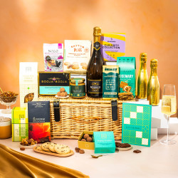 Celebration Luxury Wicker Hamper with Gift Card - Alcohol Optional