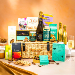 Mum Luxury Wicker Hamper with Gift Card - Alcohol Optional