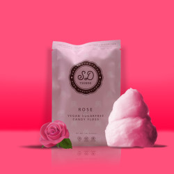 Rose Flavour Sugar Free Candy Floss - 3 x 12g Pouches