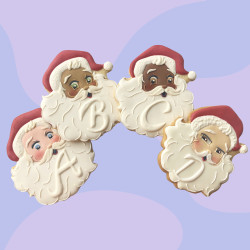 Personalised Santa Iced Biscuit