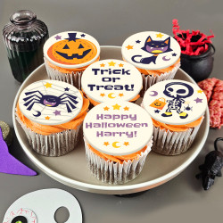 6 Trick or Treat Halloween Cupcakes
