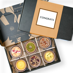 Congratulations Luxury Tart Selection Box of 6 | Vegan, Gluten Free, Dairy Free, Eggless