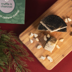 Truffle and Charcoal Vegan Cheese