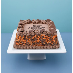 Personalised Chocolate Orange Square Cake - Egg free