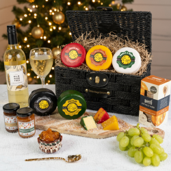 White Wine & Cheese Truckle Hamper - Artisan Cheese & Wine Gift
