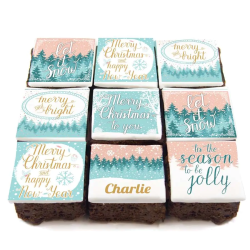 9 Let It Snow Christmas Brownies (750g)