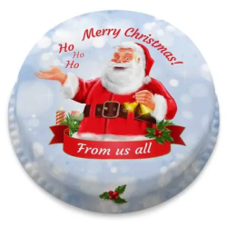 Santa Claus Wishes Christmas Party Cake (Serves 10-12)