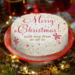 Simple Merry Christmas Party Cake (serves 10-12)