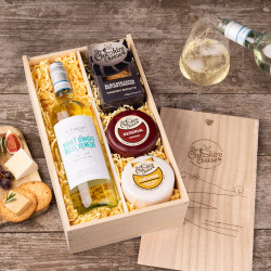 Duo of Cheese & White Wine Gift Box - The Cosy Night In