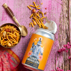 Spicy Bombay Mix - Crunchy Indian Lentil Snack Cans 3 x 80g