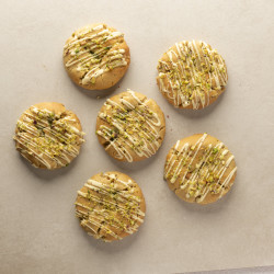 Egg Free Belgian White Chocolate & Pistachio Cookie Box of 6