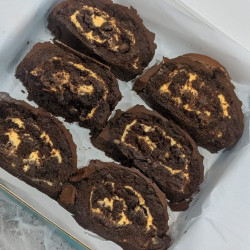 Egg Free Christmas Jaffa Chocolate Yule Log