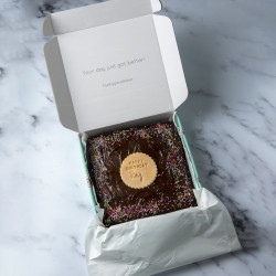 Personalised Egg Free Brownie Slab - Choose Flavour