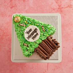 Personalised Egg Free Christmas Tree Cake