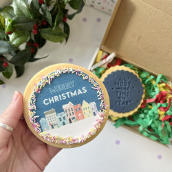 Christmas Houses Biscuit Set